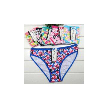 2015 New Printed Brief Soft Lady Bikini Stretch Cotton Women Underwear Lady Boyshort Lady Panties Lingerie Intimate Underpants photo-3
