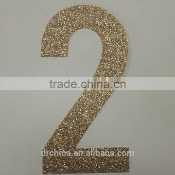 Hot Sale 1000pcs Gold Glitter Paper Number "2" Decor Festive Birthday Party New Year,Christmas ,Cake,Crafts photo-4