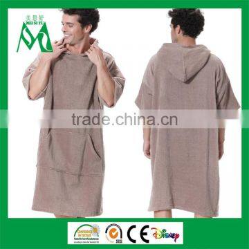 Adult Swimming Changing Robe 100% Cotton With Hard Shell