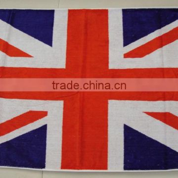 Alibaba trade assurance Custom logo yarn-dyed jacquard beach towel