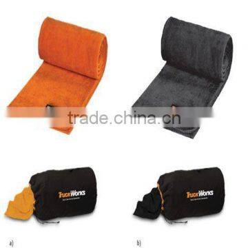 100% polyester outdoor travel blanket with bag