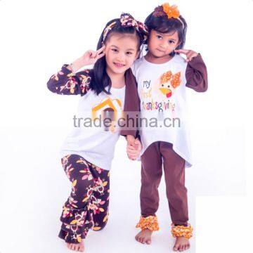 Baby tops and icing leggings clothing set Thanksgiving girls outfit 2016 M6090709