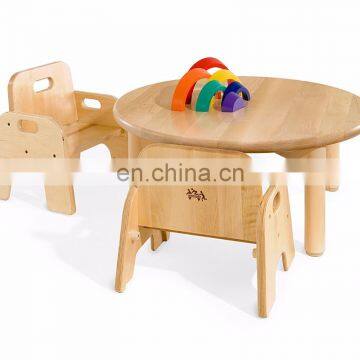 Kindergarten Wooden Kids Barber Chair Small Wooden Children Table Chair