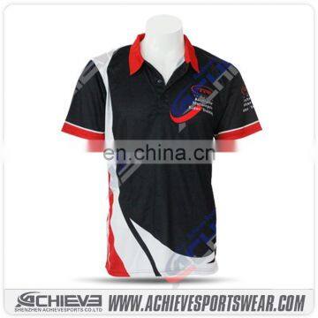 Bowling sublimated men's polo shirt / tenpin bowling shirts