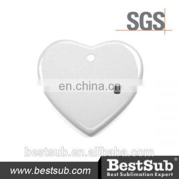 JS Coatings Sublimation 3inch Heart Ornament with Hole H001
