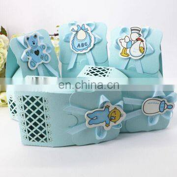 2016 just arrival cute baby shower folding gift box with ribbon