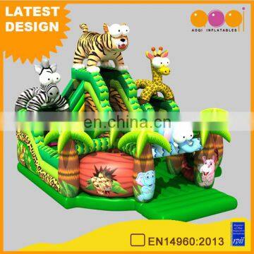 2017 AOQI Latest Design Movable Inflatable Toy Inflatable Fun Houses Kids Playground Houses
