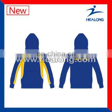 Blue yellow men's sports hoodies