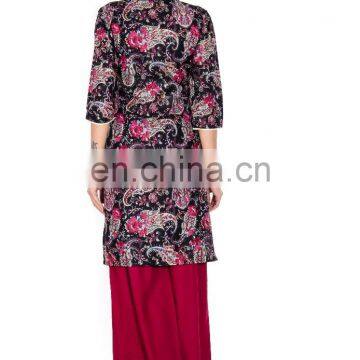 Printed Short Kurta With Beautiful Colors and Tassals in Front for Woman photo-2