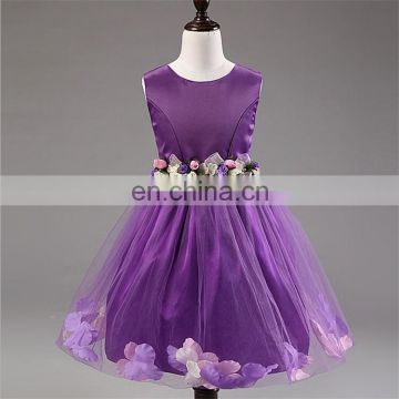 Purple Floral Petals Party Dress