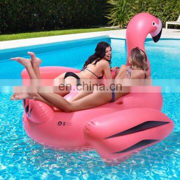 2016 New 75inch Stock Giant Inflatable flamingo pool float with drink holder
