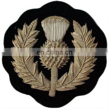 Silver Bullion Hand Embroidery Badge Patches | Badges Bullion Patches | Embroidery Bullion Patch