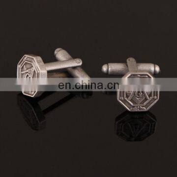 Hot Sale antique nickel printed metal Cufflink