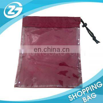 Promotion Custom Logo Screen Printed Cosmetic Waterproof Cheap Transparent Clear PVC Drawstring Travel Packaging Bag photo-5