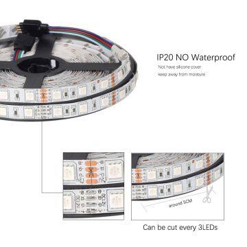 DC12V LED Strip 5050 With WiFi Controller RF Remote,3A Power Supply Adapter LED Flexible Strip Light RGB 5050 RGBW 5M photo-4