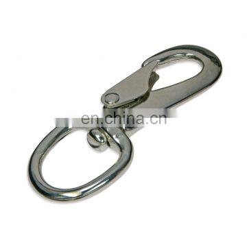 Malleable swivel round eye clip bolt snap hook for dog leash