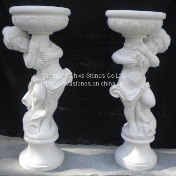 Marble Stone Garden Sculpture Animal Statue Modern Sculptures Angel flower pot