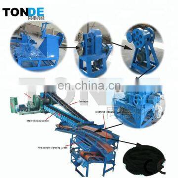 High efficiency waste tire recycling production line tire shredder