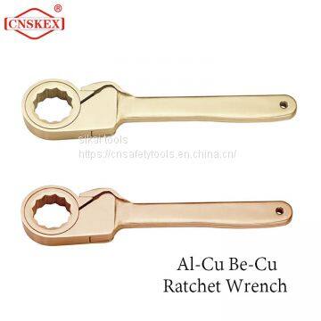 Sparkless Friction Ratchet Wrench Aluminum Bronze Safety Hand Tools 30mm