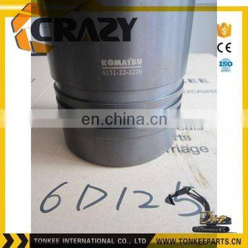 6151-22-2220 6D125 Cylinder Liner for PC400-6 ,excavator Spare Parts,6D125 Engine Parts photo-2
