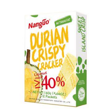Halal Sweet durian Cream Cracker imported crackers durian flavor cracker biscuits