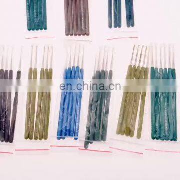 High Quality Custom Simple Operation 13 Colors Plastic ABS Crochet Needle Crochet Hooks Needle