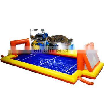 Portable Inflatable soccer filed,water soap slippy soccer sport game field for promotion