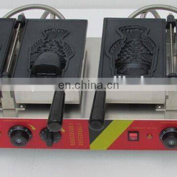 Korean Ice Cream Open Fish Waffle Machine for Sale