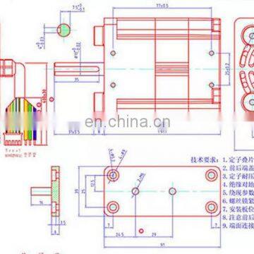 310V BLDC Motor 1Nm 4500RPM Brushless DC Motor for CNC Lathe BMM748M photo-3