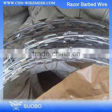 Hot Sale Razor Blade Concertina Wire, Single Coil Concertina Razor Wire, Straight Line Razor Barb Wire