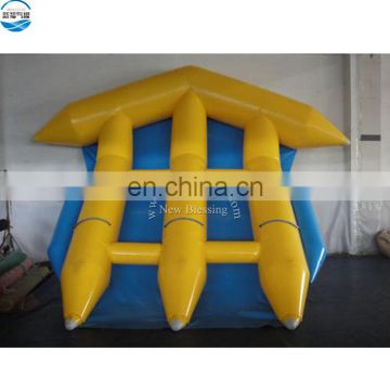 Cheap 3 tubes inflatable flying banana fish/flying towables for water sports