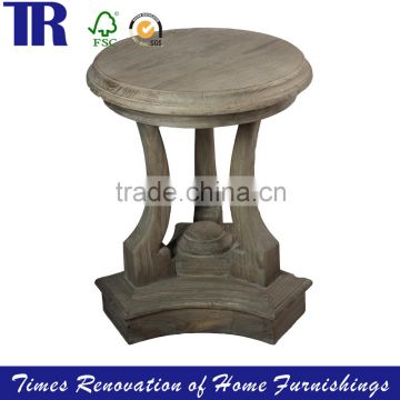 Antique Side Table,Solid Wood Side Table,Round Side Table