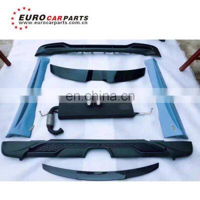 Smart 453 body kit for smart w453 to B style  with front lip side skirts rear diffuser  exhaust system