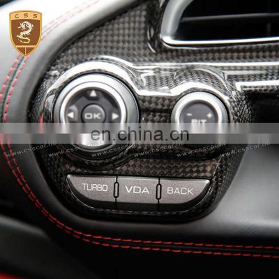 High quality dry carbon fiber car air conditioning interior modification accessories decoration auto parts for 488