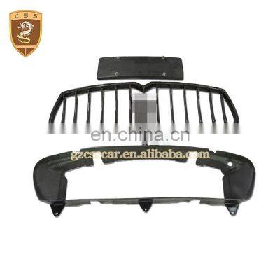 High Quality Aspec Style Carbon Fiber Front Bumper Grilles For Maserati Ghibli Car Front Middle Net