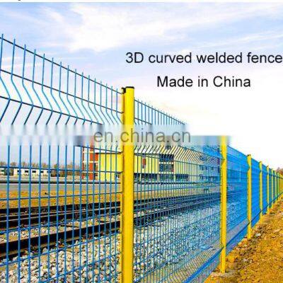 Pvc Coated Security v Folds Welded Wire Mesh Fence 3d Fence Panels