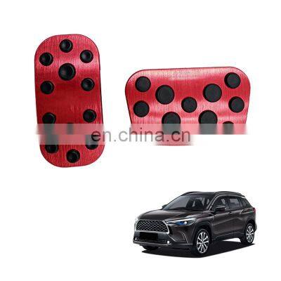 Car Accessories Aluminum alloy Non-Slip Performance Foot Pedal Pads Covers Accelerator Foot Pedals For Toyota Corolla Cross 2020