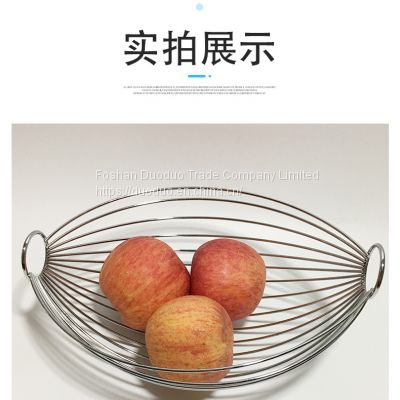 Countertop Metal Steel Wire Vegetables Fruit Bowl Banana Holder Kitchen Rack Storage Fruit Basket Metal