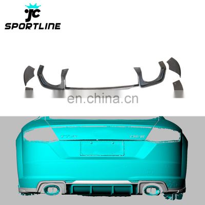 Carbon Fiber TTRS Rear Diffuser Lip Splitters for Audi TTRS MK3 8S 2016-2019