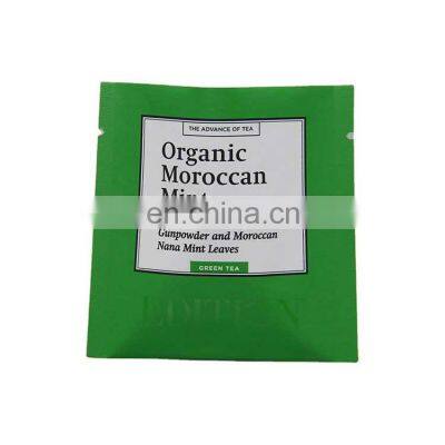 Small Mini Packet Cosmetic Coffee Tea Sample Packaging Three Side Seal Nylon Tea Bag Sachet photo-2