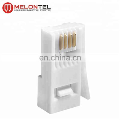 MT-5055 Factory Price Gold Plated UK Type Face Plate Modular Connector BT 6P4C Telephone Plug