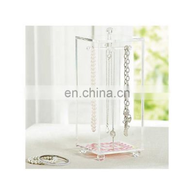 plastic multi-function organizer for cosmetic acrylic jewelry display for necklaces