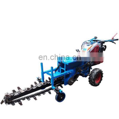 china wholesale diesel cable laying cultivator digging cable trencher machine chain hand held tractor trencher for sale