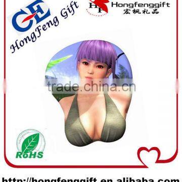 2014 custom breast mouse pad, fairy tail lucy sexy girl gel breast mouse pad