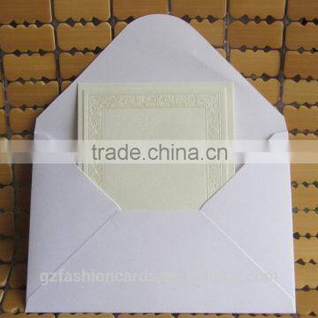 Simple Design Handmade Embossed Big Small Size Wedding Card photo-3