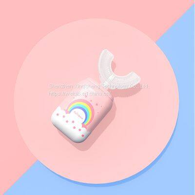 Cheap Replace Brush Electric Toothbrush Remover Slim Sonic Rainbow u Type Cartoon Child Electric Toothbrush Kids photo-3