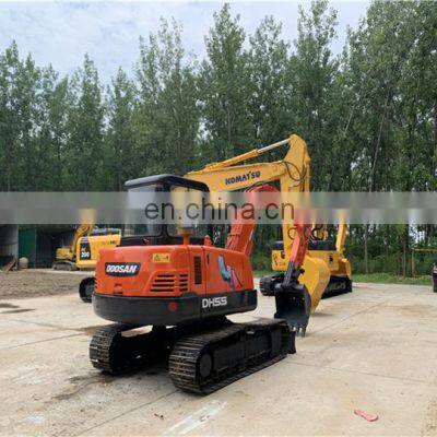 Small Size Doosan Digging Machine With Blade Dh55 Dh60 Original Excavators for Sale in Stock