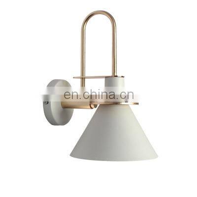 Nordic Loft Restaurant Wall Lights E27 Bar Bedroom Bedside Light Macarons Living Room Horn Wall Lamp