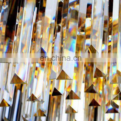 Hotel Wedding Lobby Large Decorative Hanging Light Gold Home Modern Stainless Steel Luxury Crystal Chandelier photo-4
