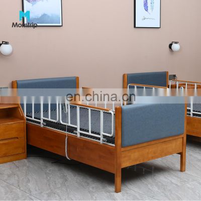 Wooden Color Multi Function Lifting Hospital Home Nursing Elderly Care Electric Beds for Parkinson's